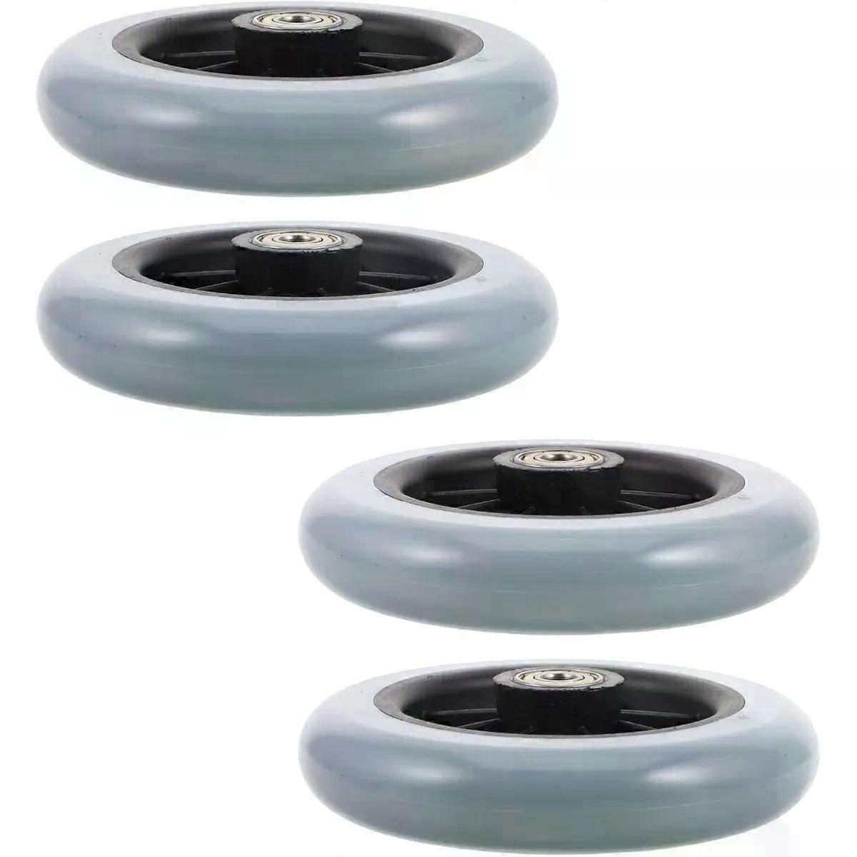 4pcs Walker Replacement Wheels 5 Inch Rubber Caster for Mobility Aid