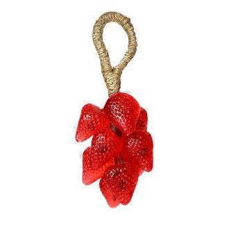 Translucent Strawberry Form Soap Cluster Using a Soap Base for Washing Everyday Dirt and Oil from Hands and Body  Red