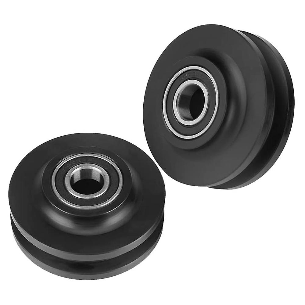 2Pcs Sliding Barn Door Heavy Duty Cabinet Window Pulley Quiet Sliding Door Track Perfect for DIY Ba