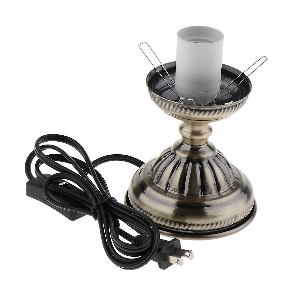 E27 Retro Lamp Holder Table Light Fixture Decoration for Bedside US Plug