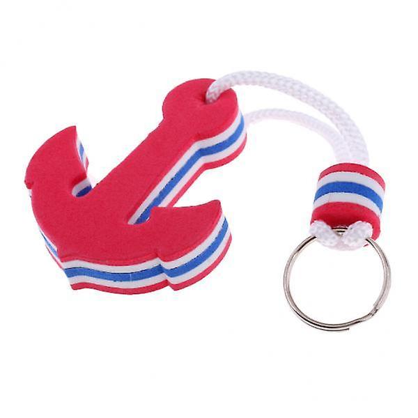 2xAnchor Shaped Boating Keyring Floating Key Ring Marine Sailing Float Red