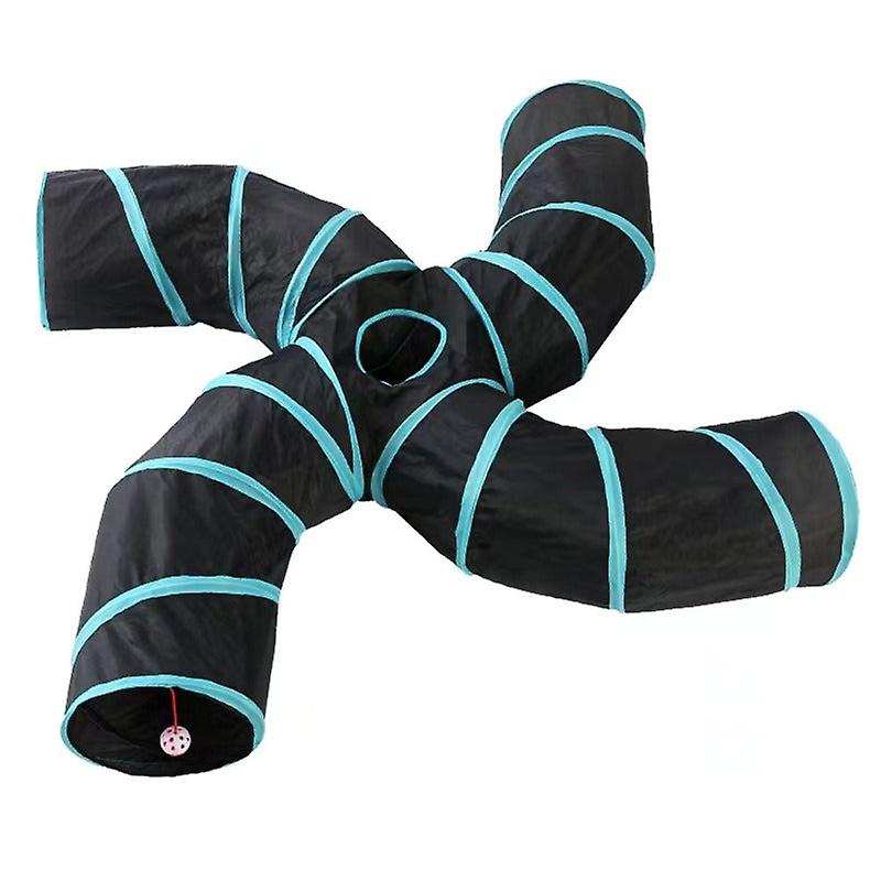 Foldable Pet Cat Exercise 4 Way Tunnel Play Toy Cat Toys