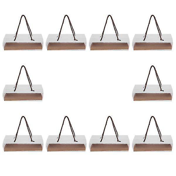 10pcs Cake Packaging Boxes Food Packing Boxes Portable Packing Boxes