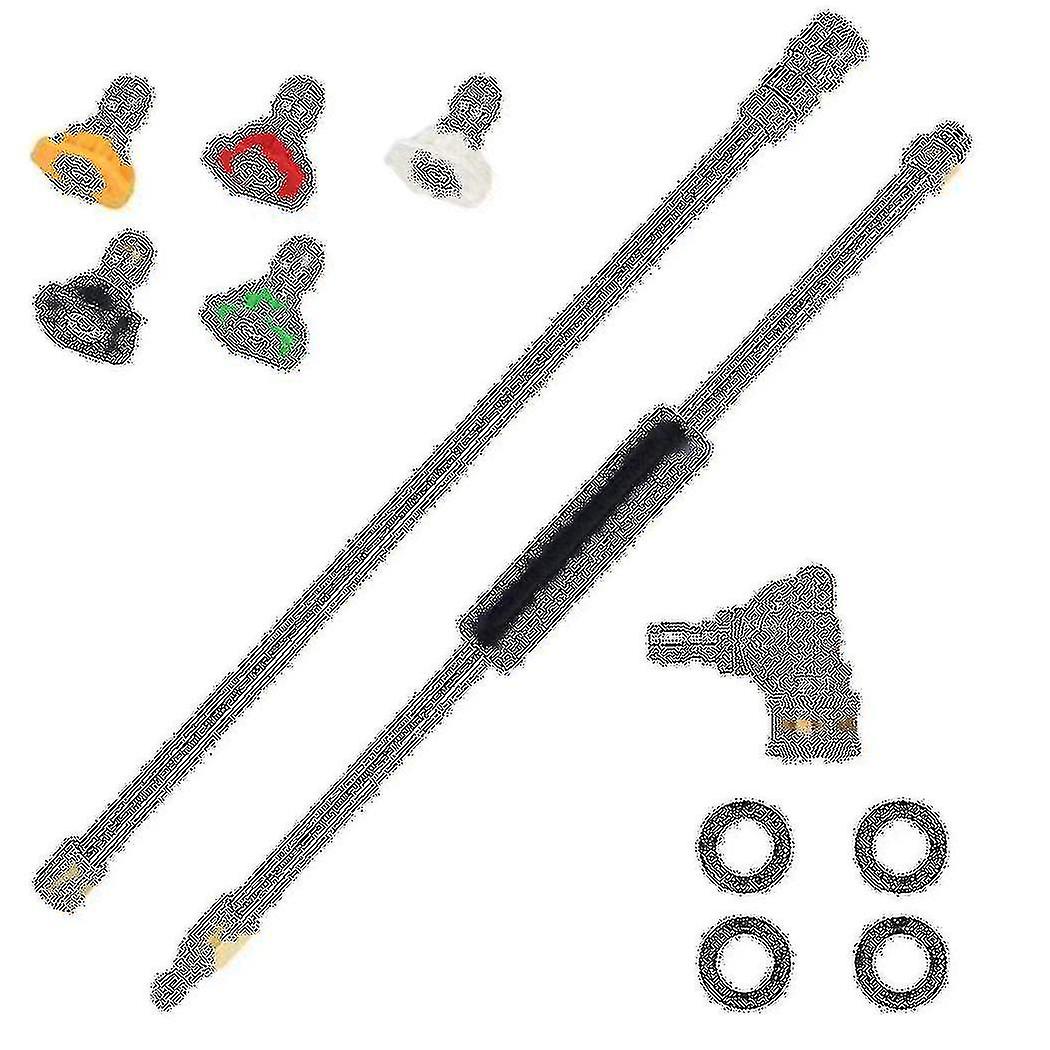 Pressure Washer Extension Spray Wand With 5 Spray Nozzle Tips 1 Pivoting Coupler, 4000 Psi Power Wa
