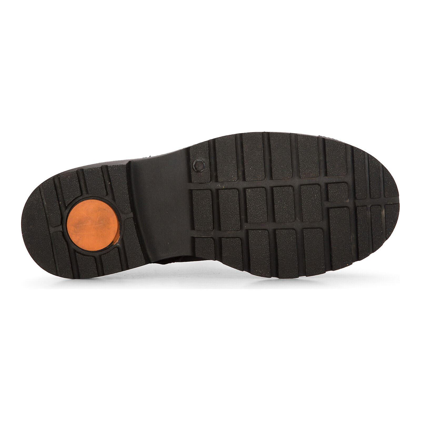 Men's Leather Military Boots Black Combat Biker Motorcycle