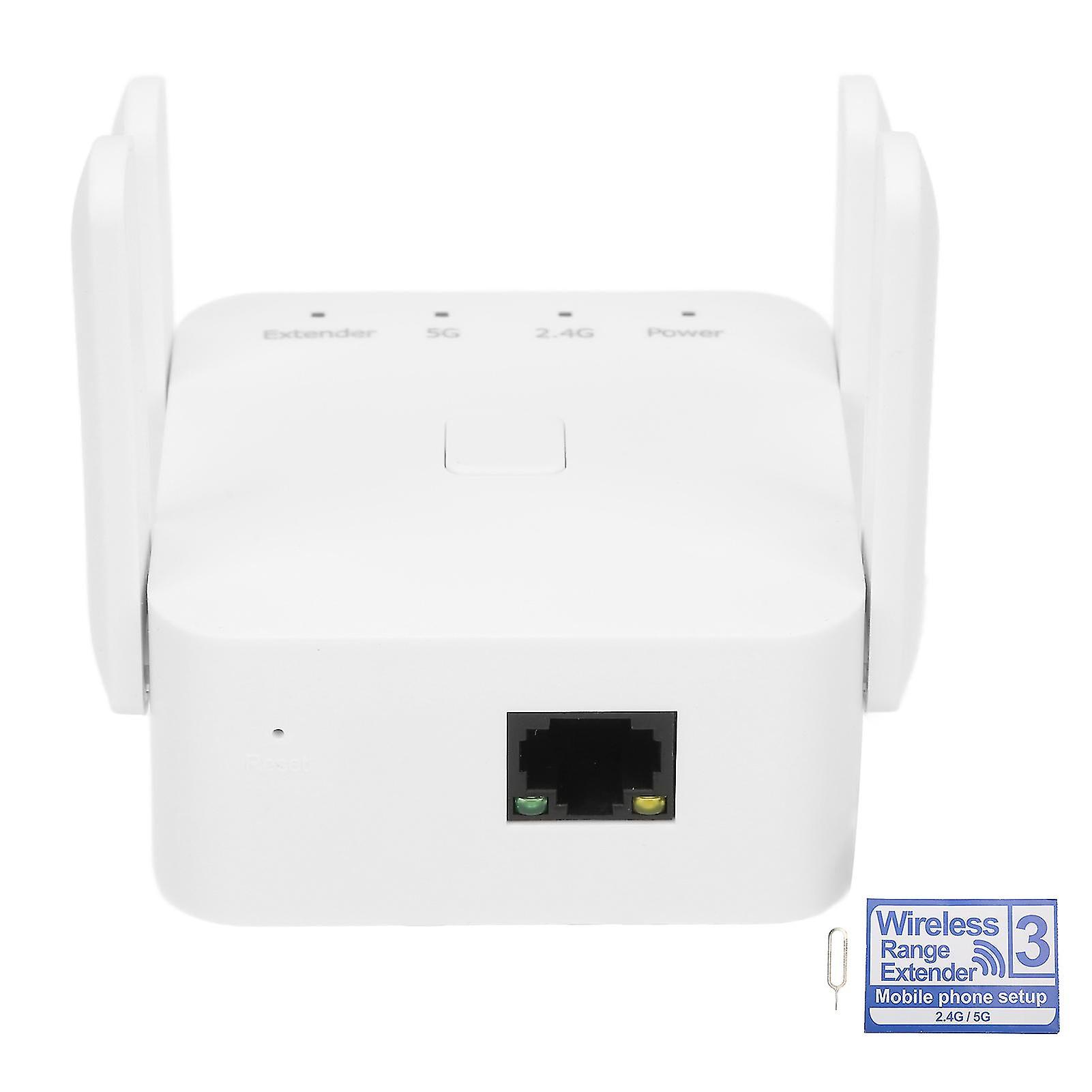 Wireless Range Extender Wifi Repeater 1200mbps 2.4GHz 5GHz Double bande avec 4 antennes 100240VUK Plug