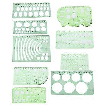 Multifunctional Architecture Drawing Template Rulers DIY Painting Hollow Ruler Kit (#7)