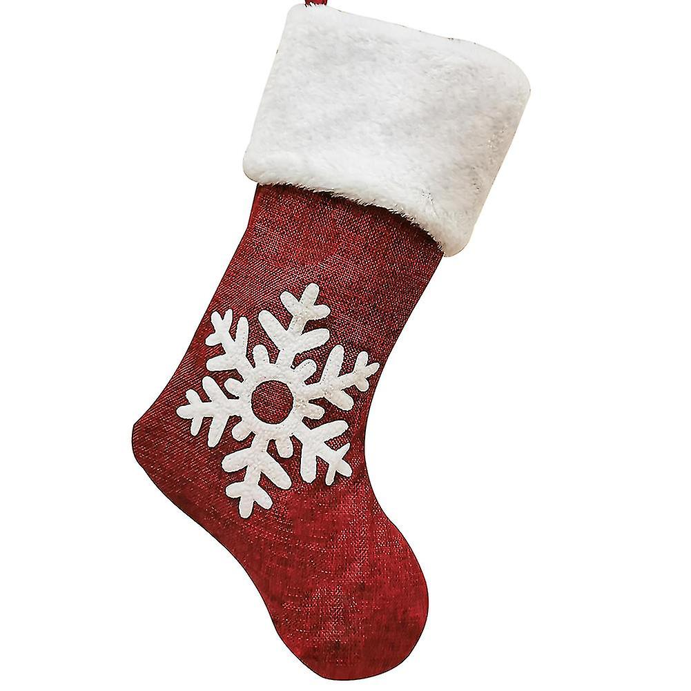 Snowflake Christmas Tree Stocking Gift Chocolate Candy Storage Bag Xmas Decor