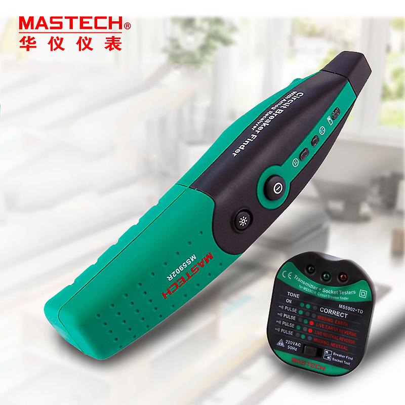 Mastech Ms5902 Automatic Circuit Breaker Finder Fuse Socket Tester 220v European Specification American 110v With Flashlight