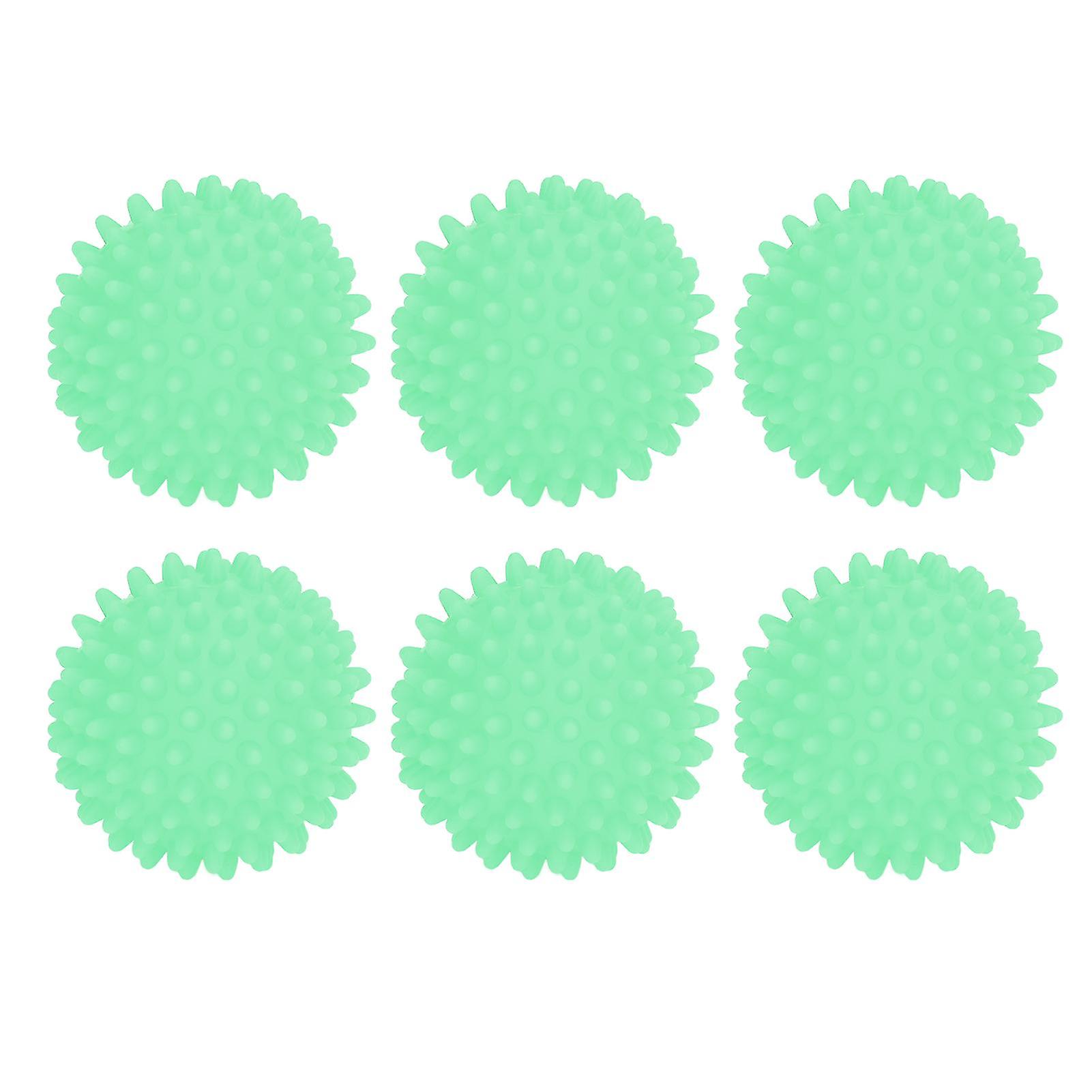 6Pcs Laundry Ball Non Toxic PVC Safe Reusable Household Supplies for Washing Machine WasherGreen
