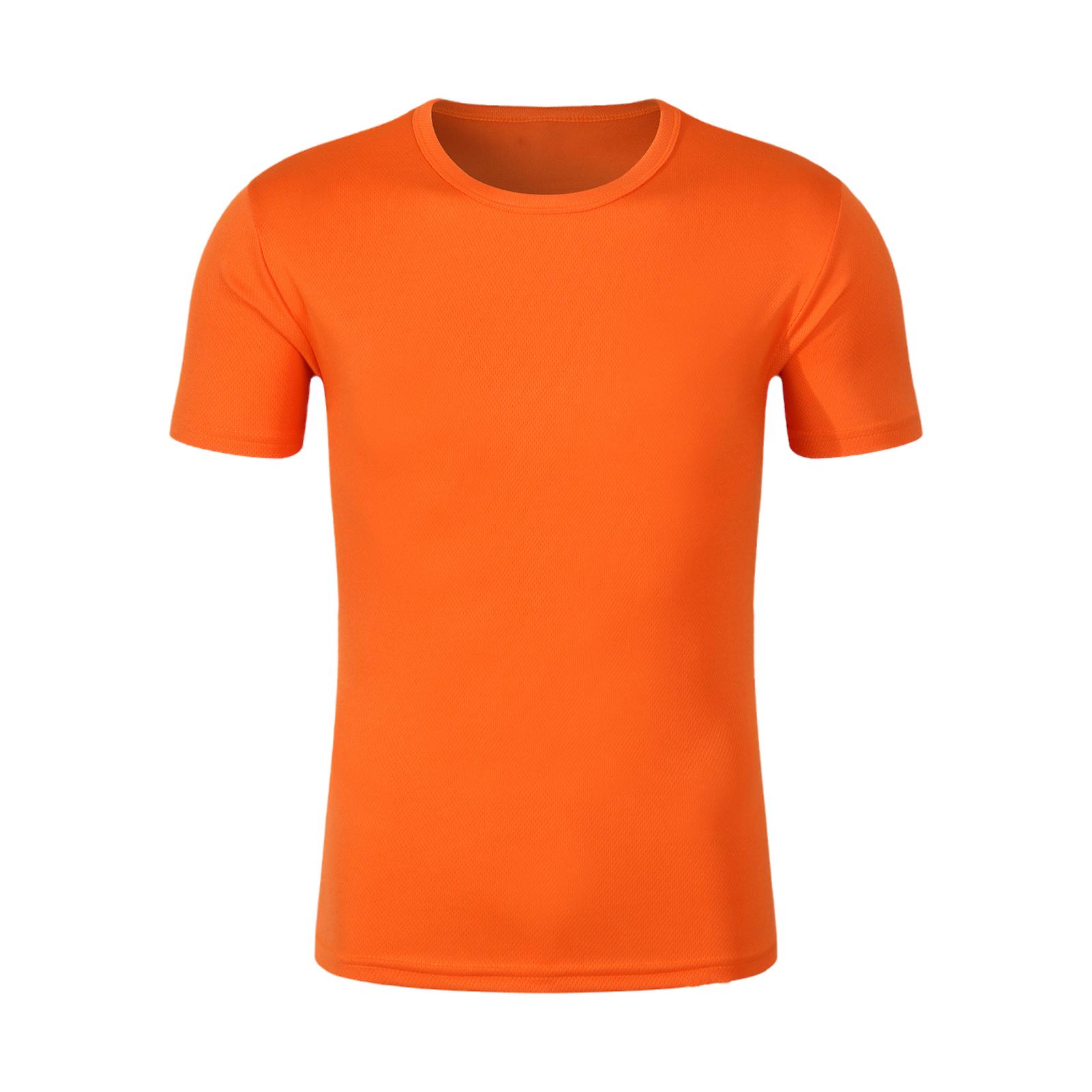 Fianao Unisex T-shirt Fade-resistant Exquisite Edging Polyester Quick Dry Solid Color Pullover Top