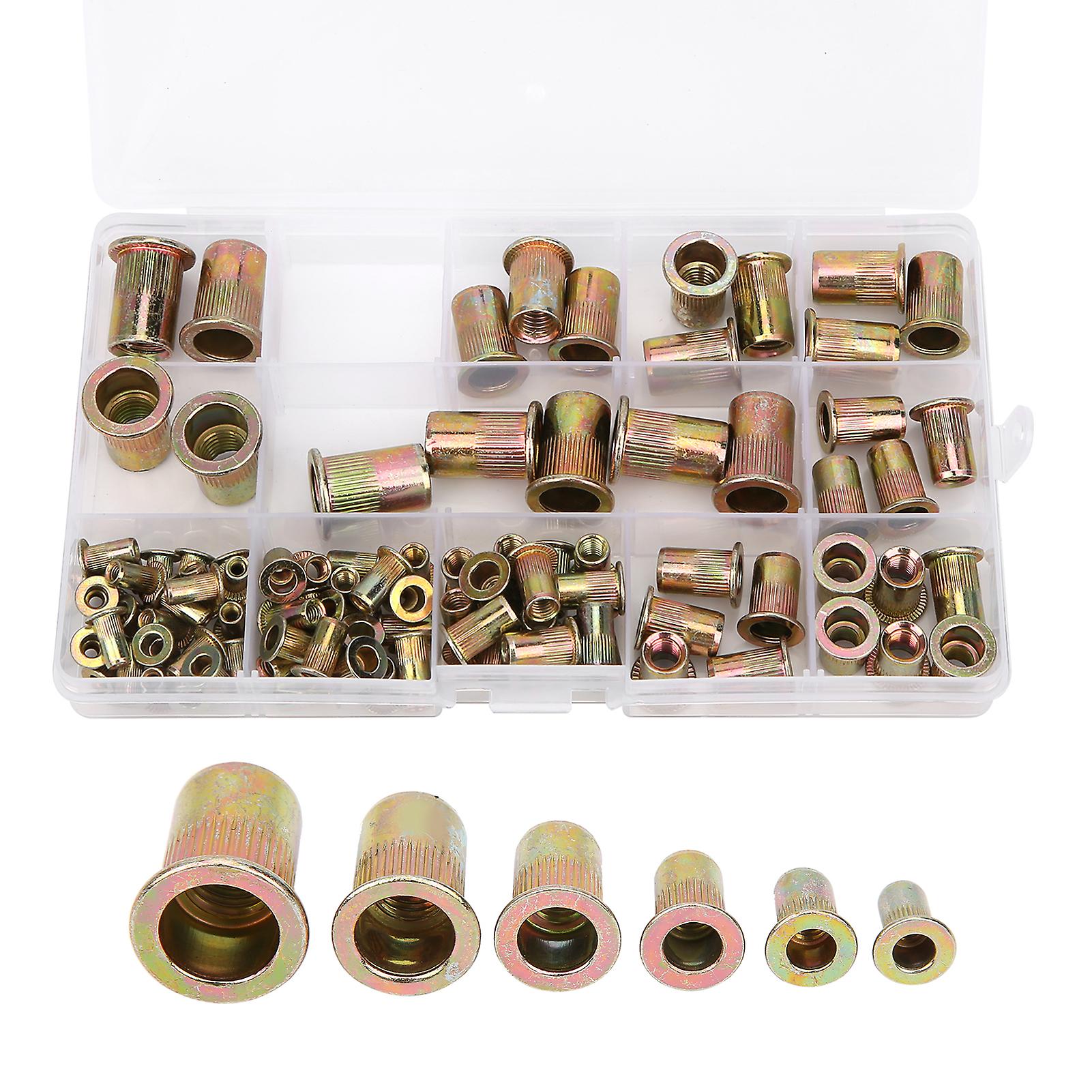 93pcs Blind Rivet Nut Nutserts Zinc M3/4/5/6/8/10 Rivet Nut Inserts Threaded Rivet Nuts