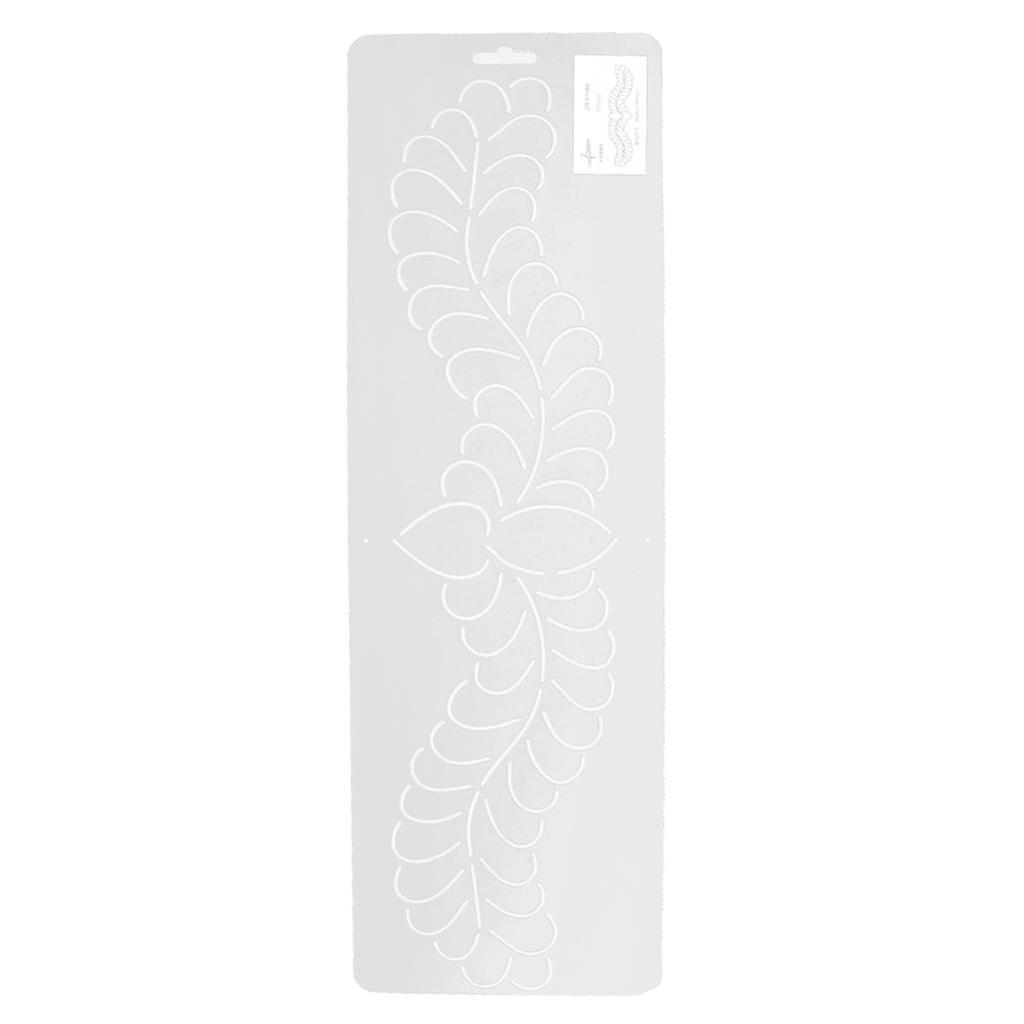 1 x Plastic Quilting Stencil Creation Leaf Background DIY Stitch Craft Tool