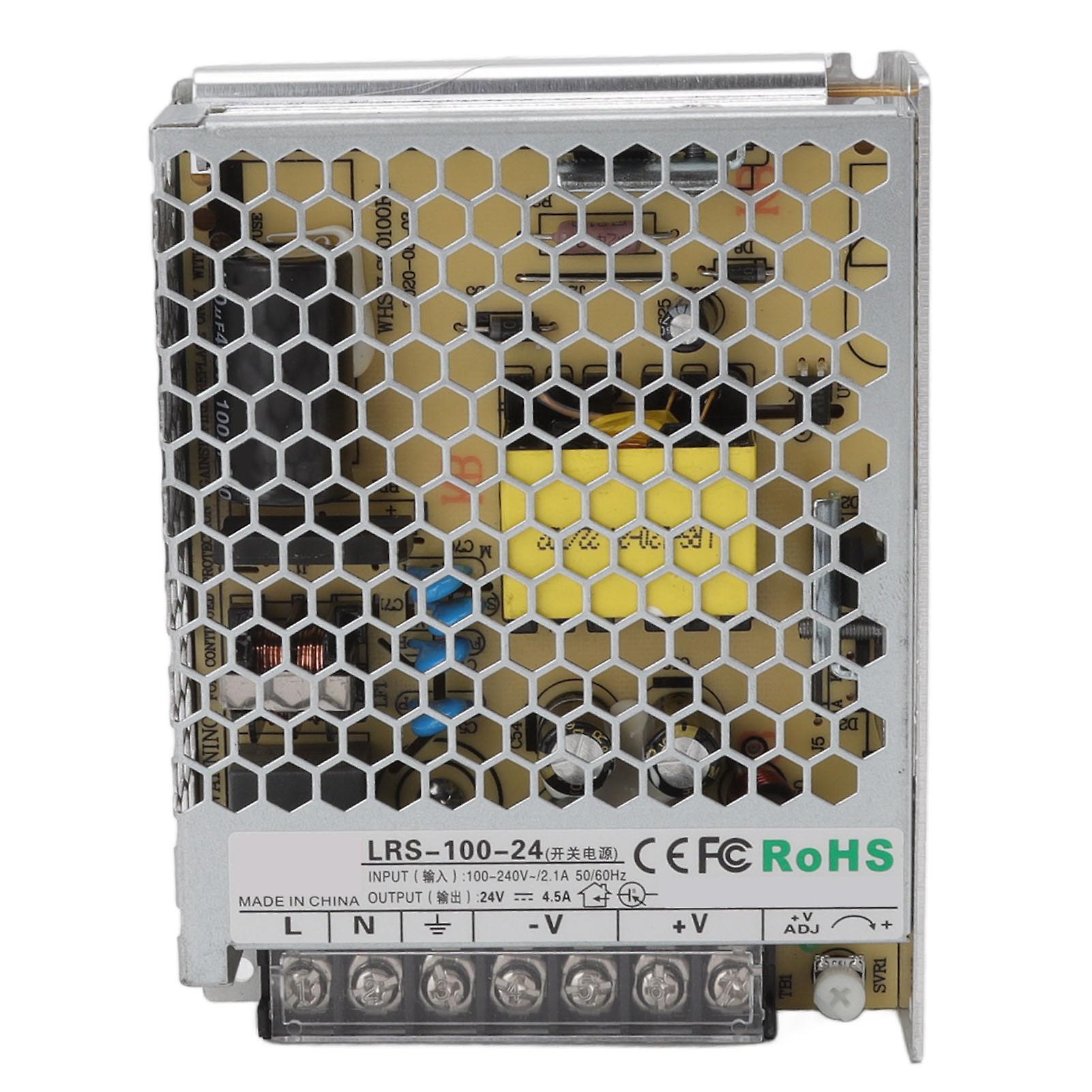 LRS Switching Power Supply Light Transformer for Industrial Automation Control Military Equipment Scientific Research Equipment 100‑240V LRS 100W 24V