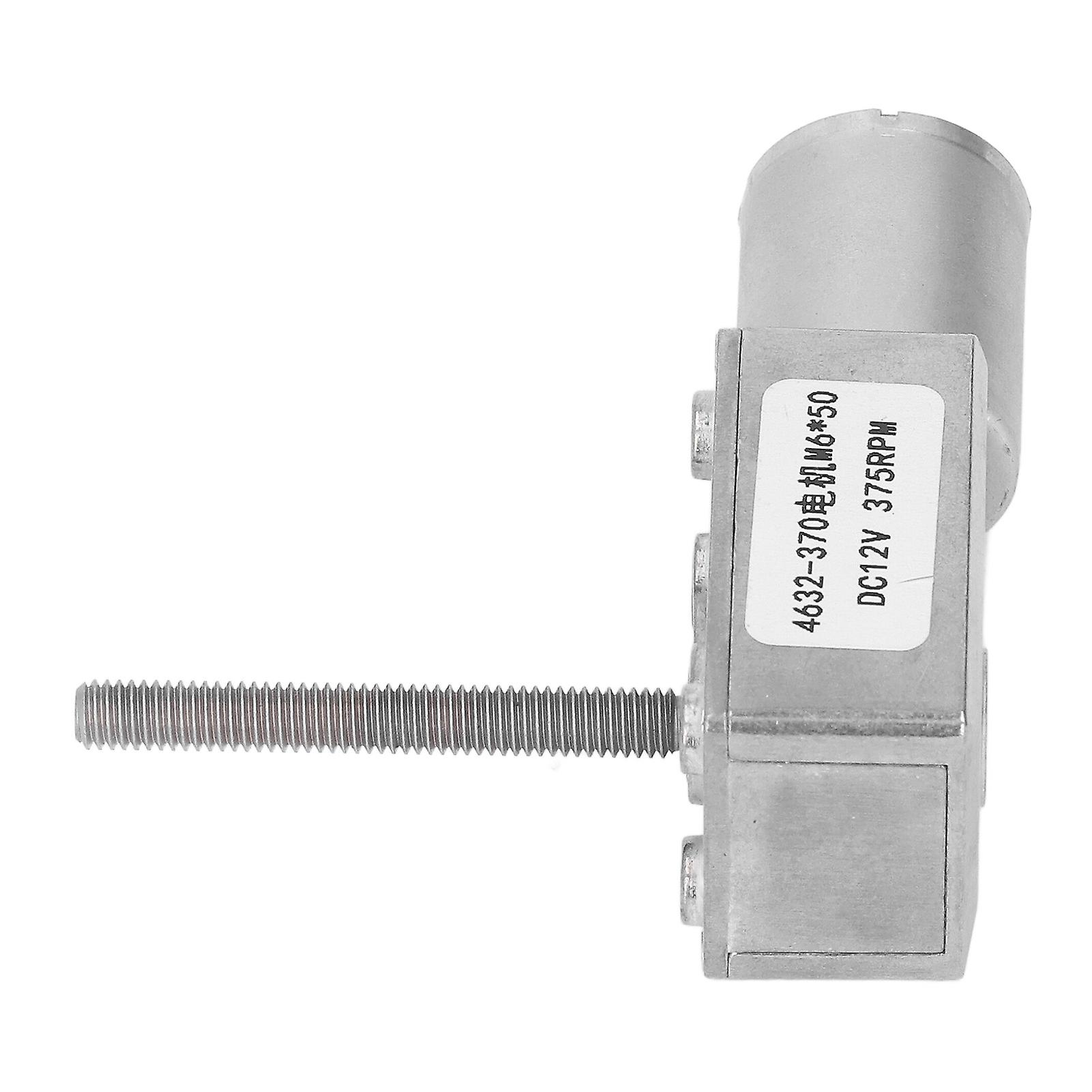 375RPMウォームDCギアモーター優れた真鍮コイル速度減速ギアモーターDC12V M6x50mmスレッド