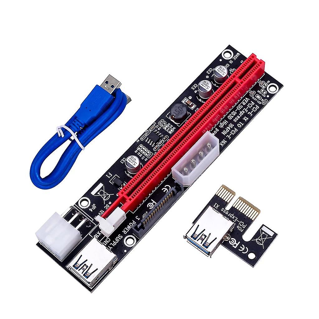 Ver009x Pci-e Riser Card 009x Three Interface Pci-e 1x To16x 6pin Riser Card Usb