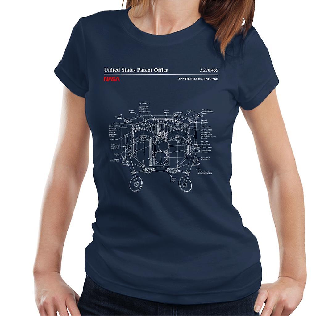 NASA Lunar Module Descent Stage Blueprint Women's T-Shirt