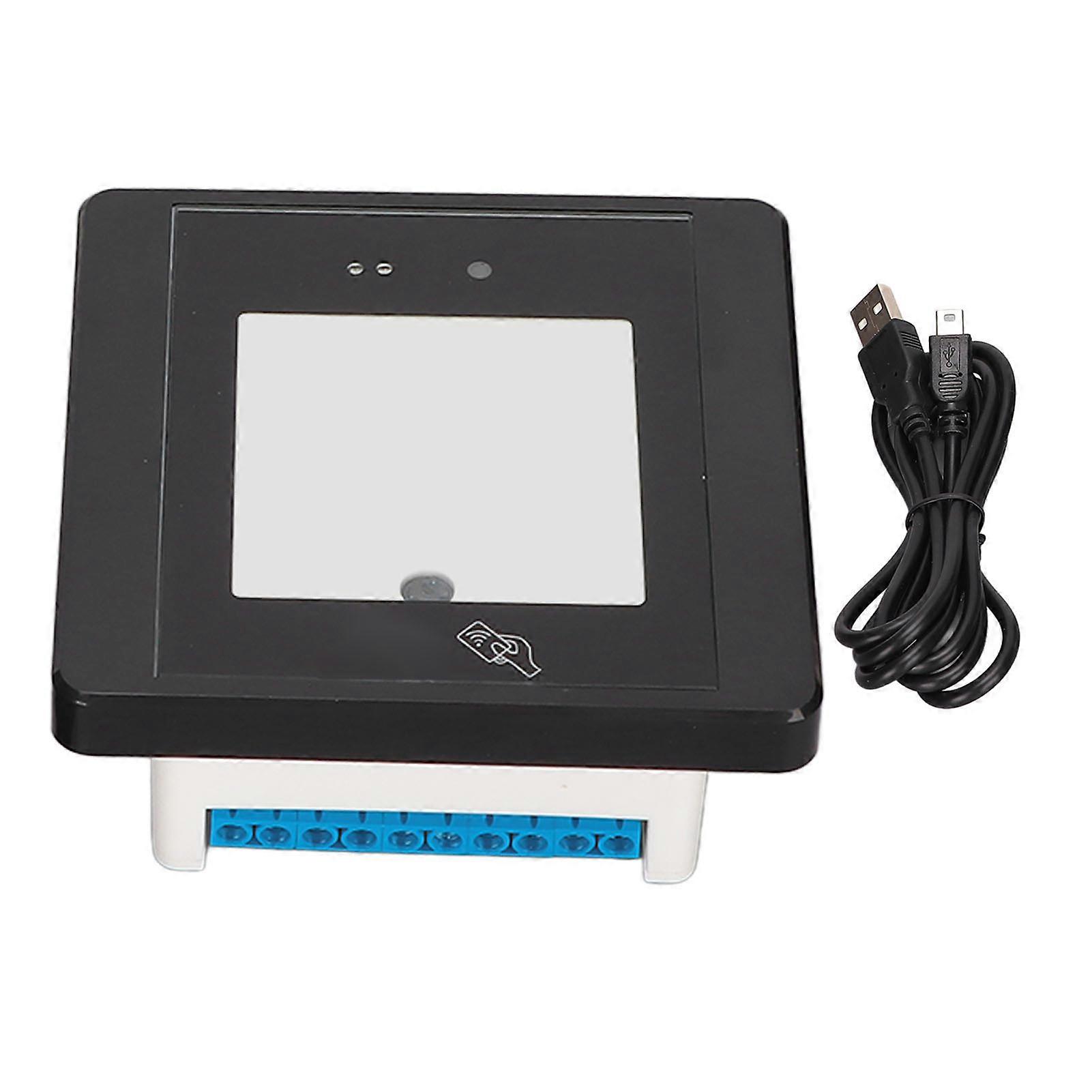 Barcode-Scanner Mehrzweck-Desktop-1D-2D-QR-Barcode-Scanner Zugangskontrolle Kartenscanner IC-ID-LeserR35D Schwarz