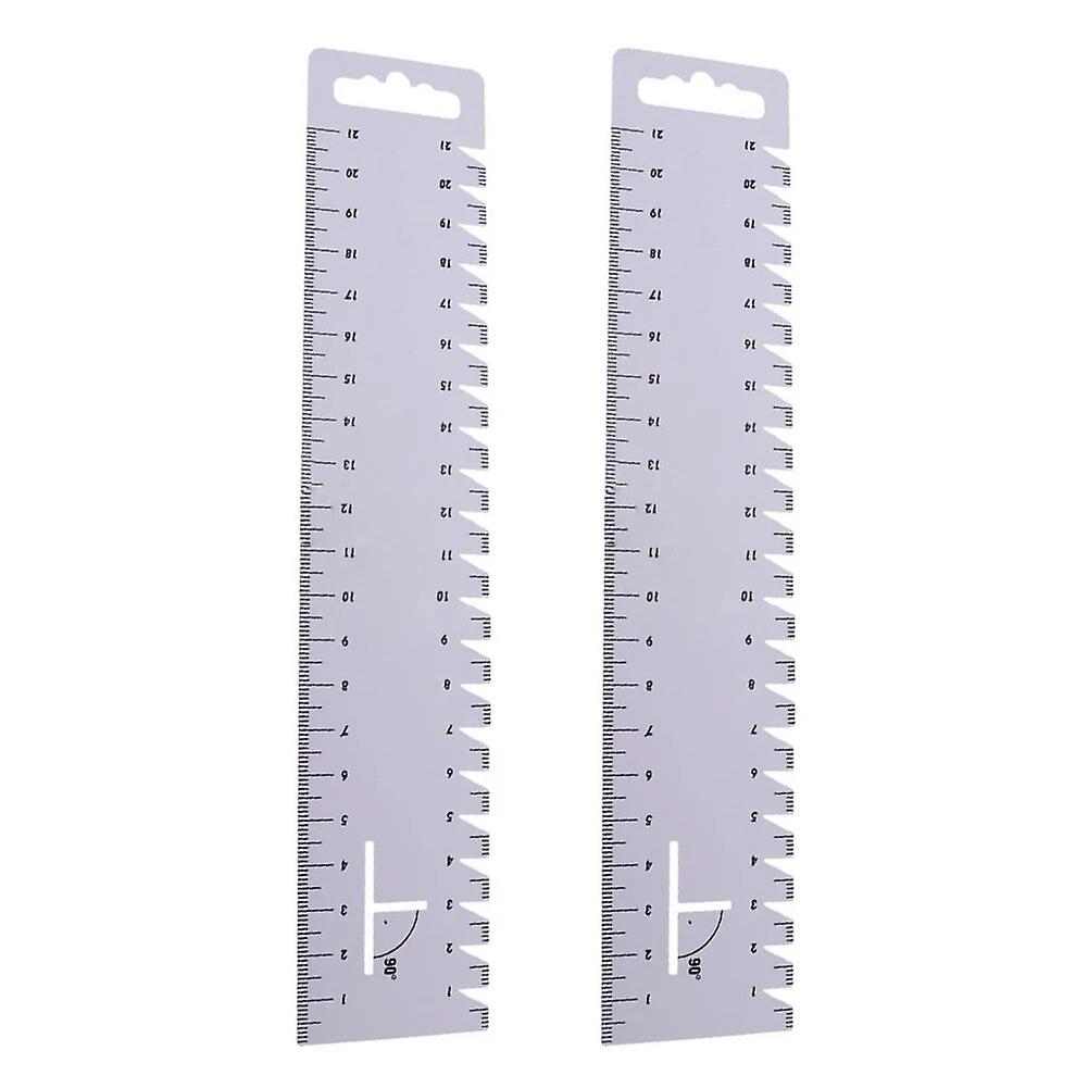 2pcs 21cm Patchwork Sewing Ruler Plastic Ultra-thin Wire Gauge Patchwork Sewing Ruler Sewing Tools Accessories Quilting Tools~11314