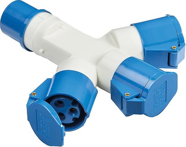 Knightsbridge 240V IP44 16A 2P+E 3 Way Splitter - IN0010