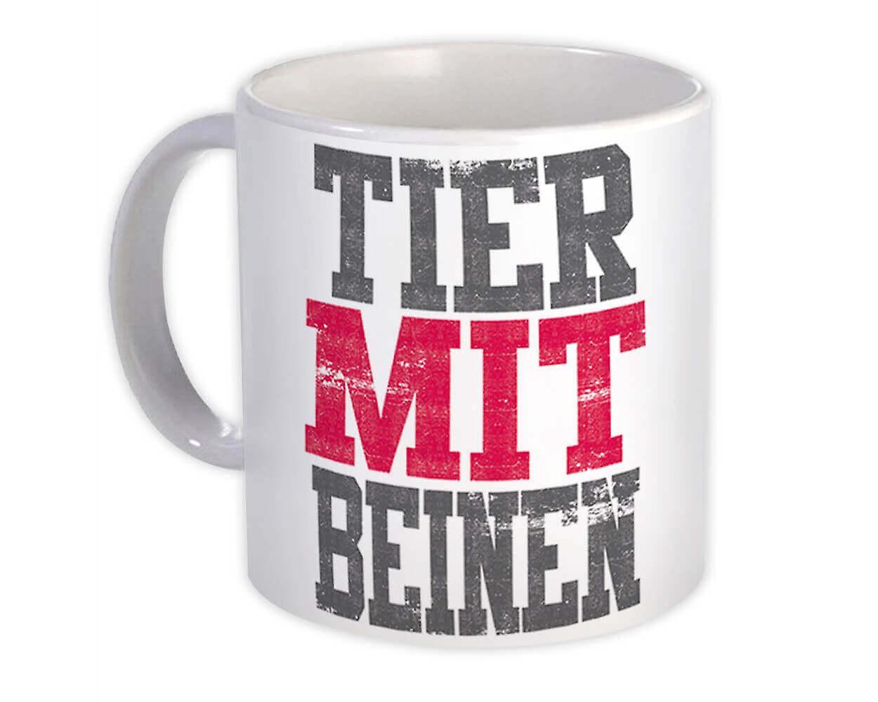 Presentmugg: Tier Mit Beinen Tysk Kul
