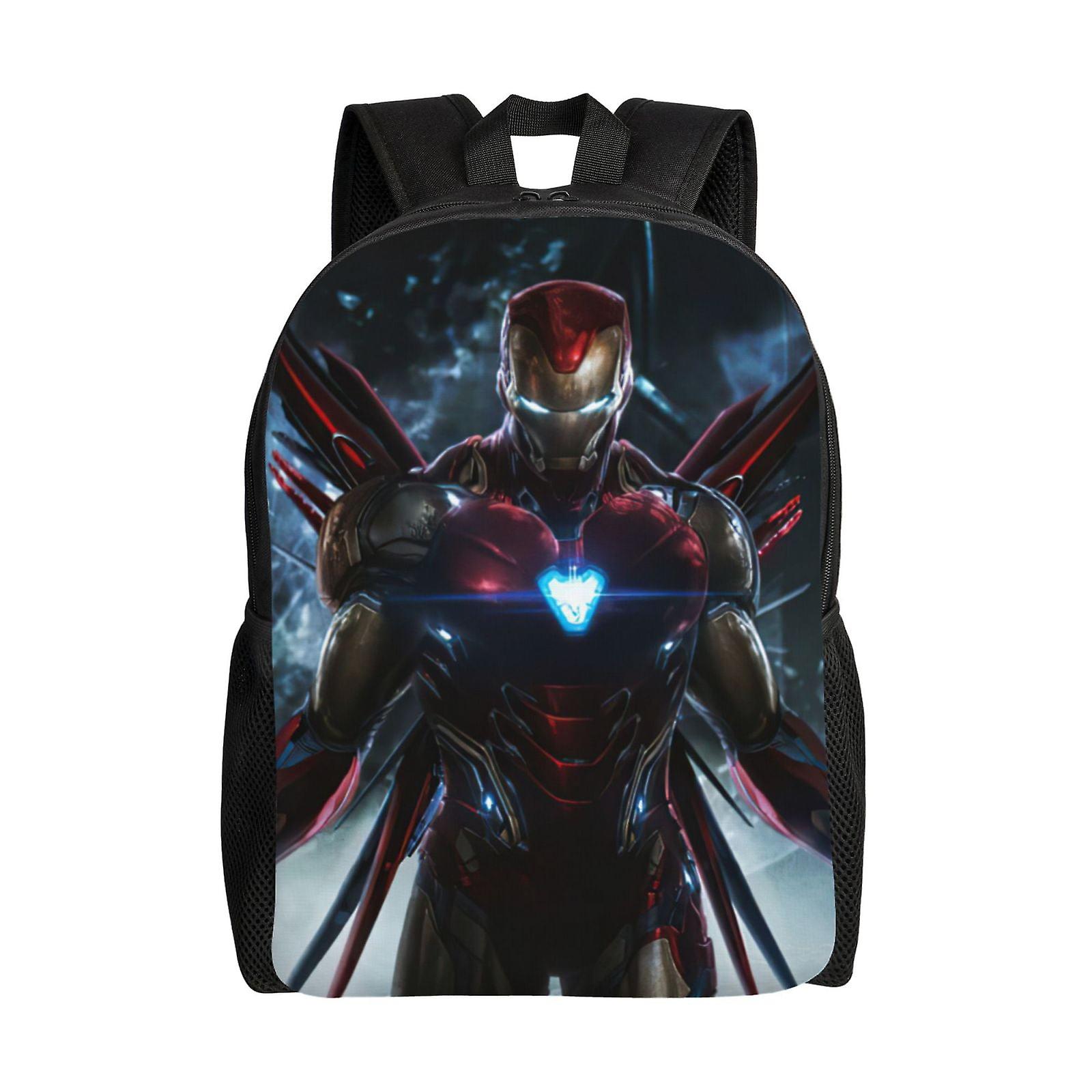 Iron Man Backpack, Travel Laptop Backpack, Water Resistant College School Computer Bag, Durable