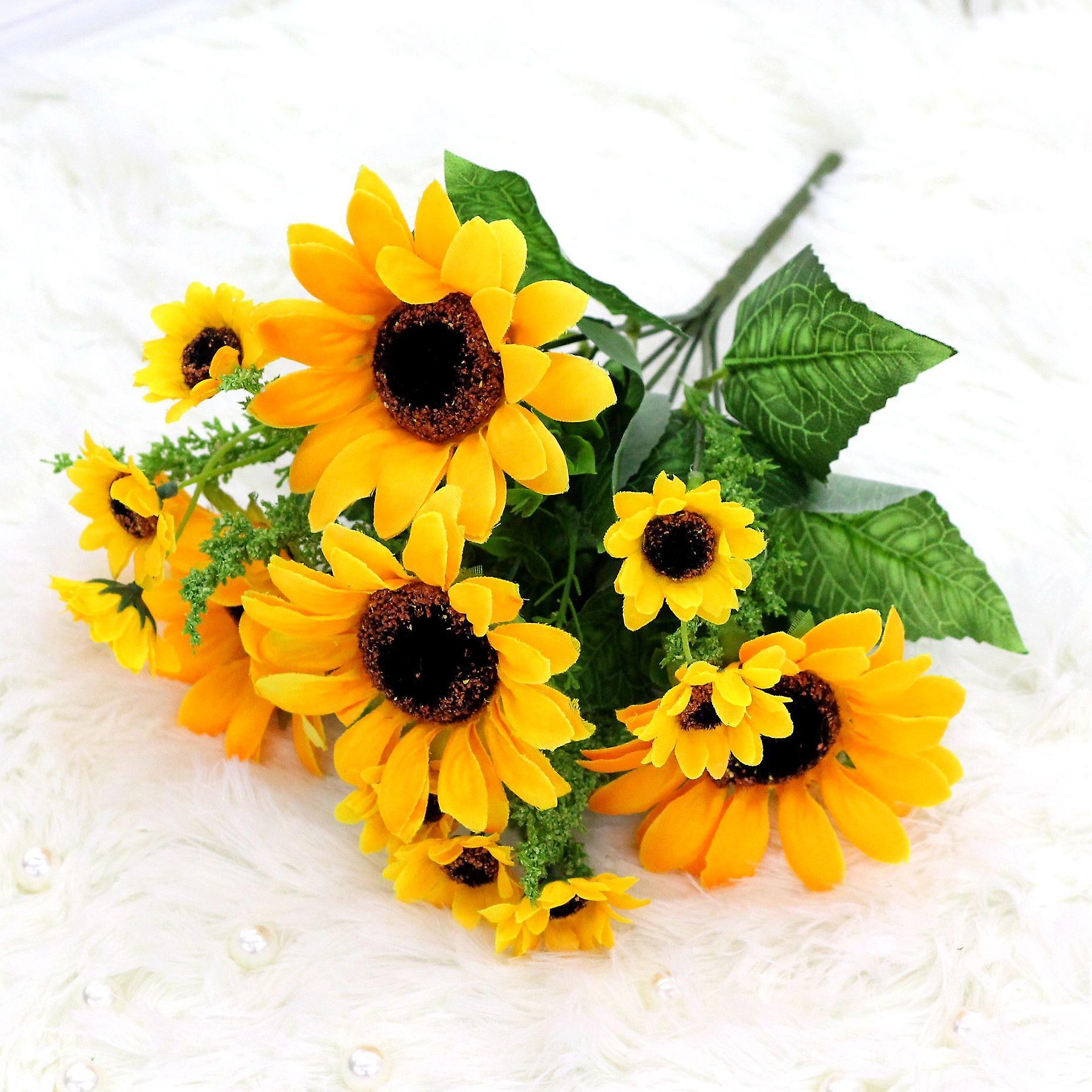 5Pcs artificial flower sunflower dried flower fake flower gift for