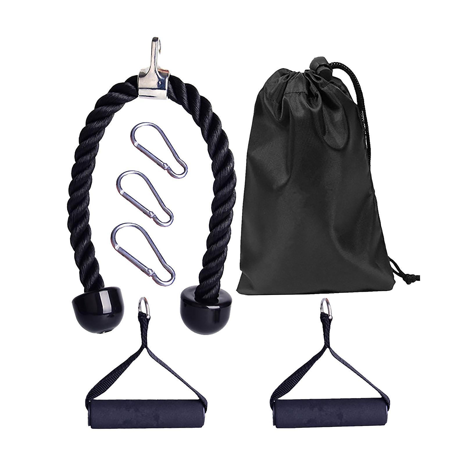 Cable Machine Attachment Set Pull Down Rope for Weight Lifting Lats Shoulder