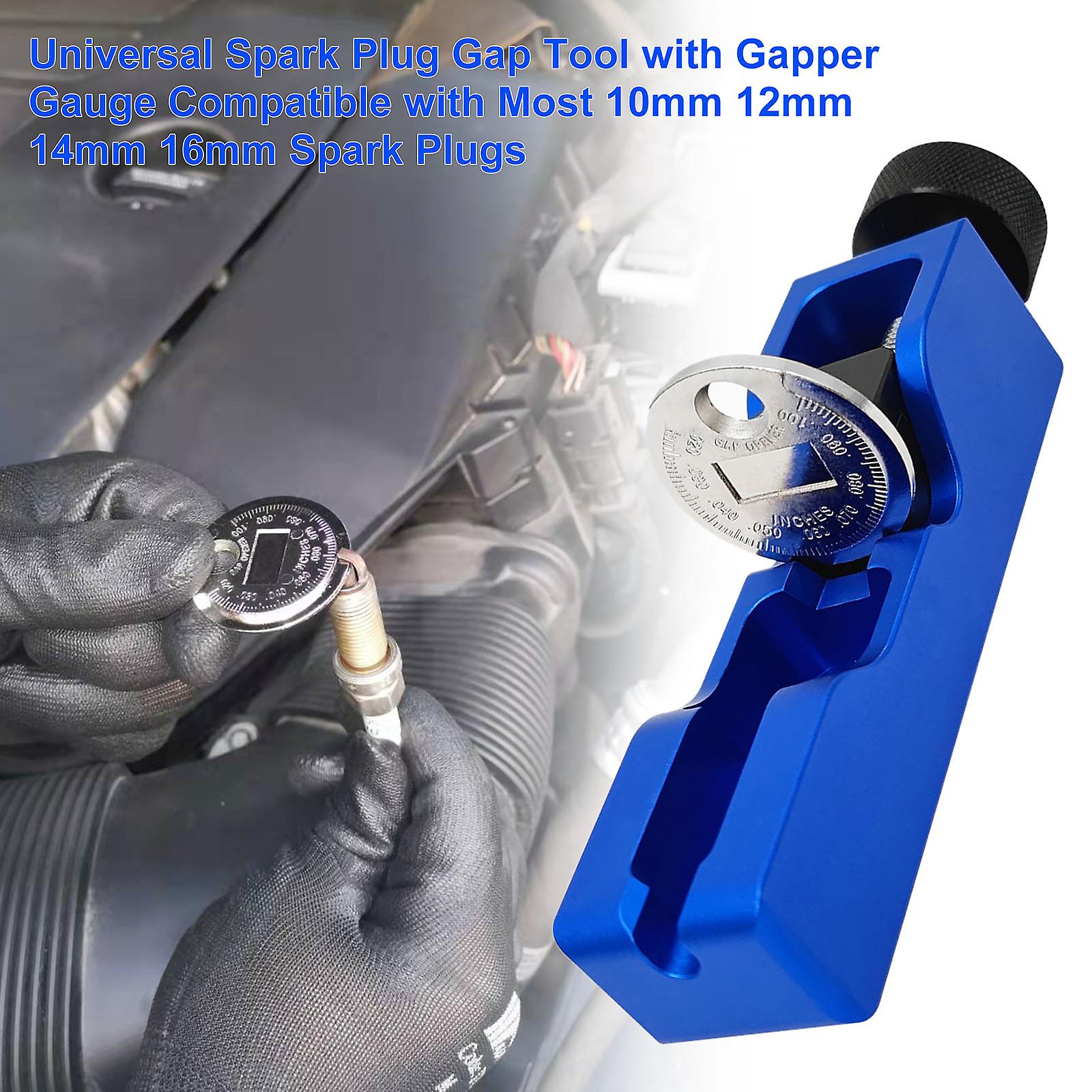 Universal Spark Plug Gap Tool Compatible With Most 10mm 12mm 14mm 16mm Spark Plugs Gapping Kit With Gapper Gauge