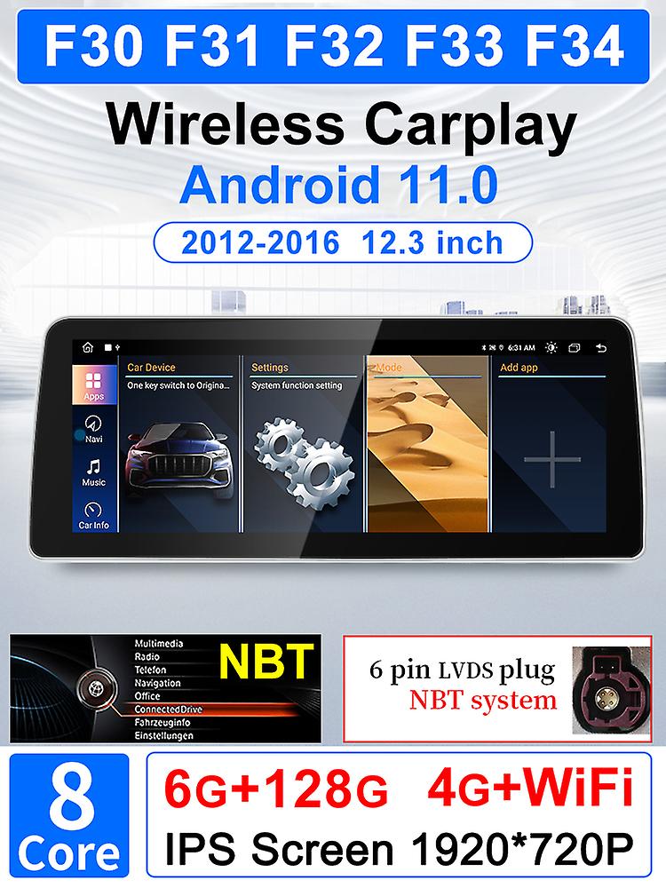 For Bmw 3 Series F30 F31 F34 F32 F33 Multimedia Video Wireless Apple Carplay Android 11.0 Car Radio Gps Navigation Player 4g Wif