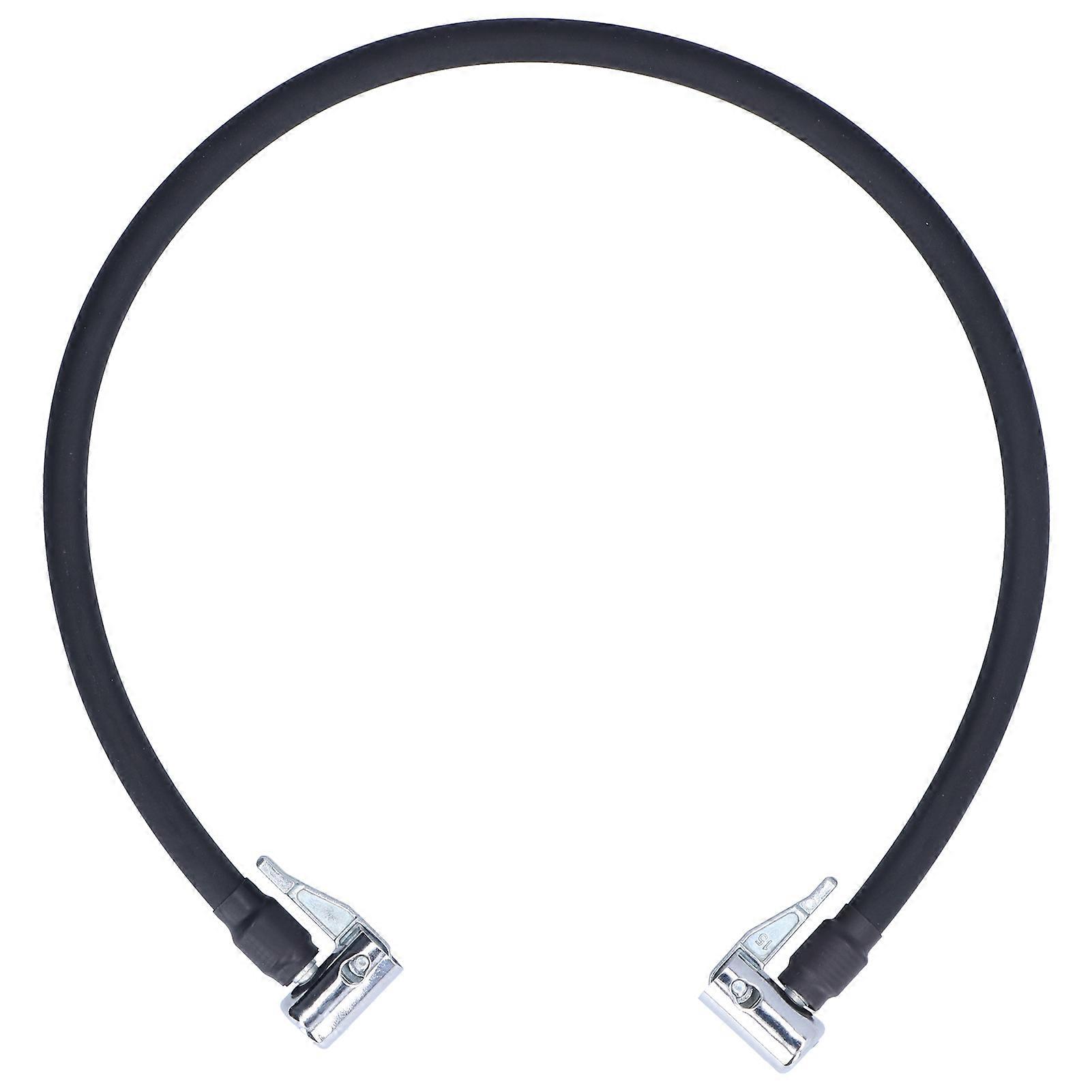 23.6in Rubber Air Pump Pipe 2-End Connector Quick Connection Auto Car Inflating Tool