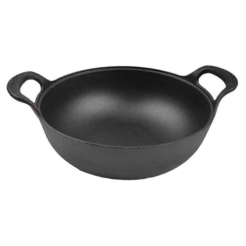 Iron Saucepan Cast Iron Sauce Pan Stew Pot No Coating Non-stick Cooking Pot Cooking Skillet