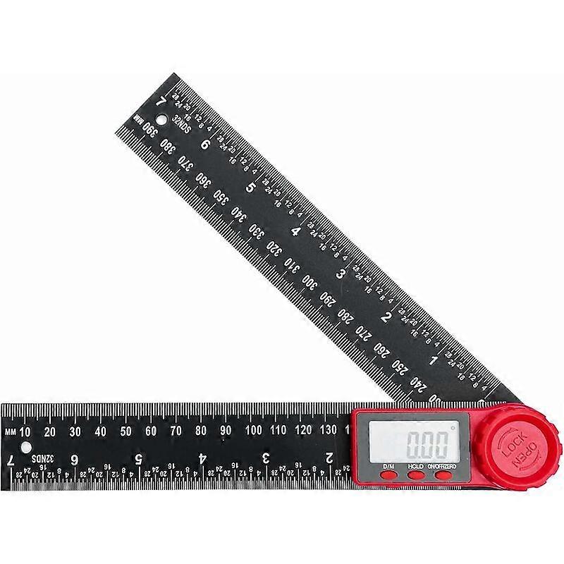 360 Degree Dual Scale Digital Goniometer, 200mm Angle Ruler with LCD Display and Locking Function, Goniometer for Engineering, Carpentry, Construction