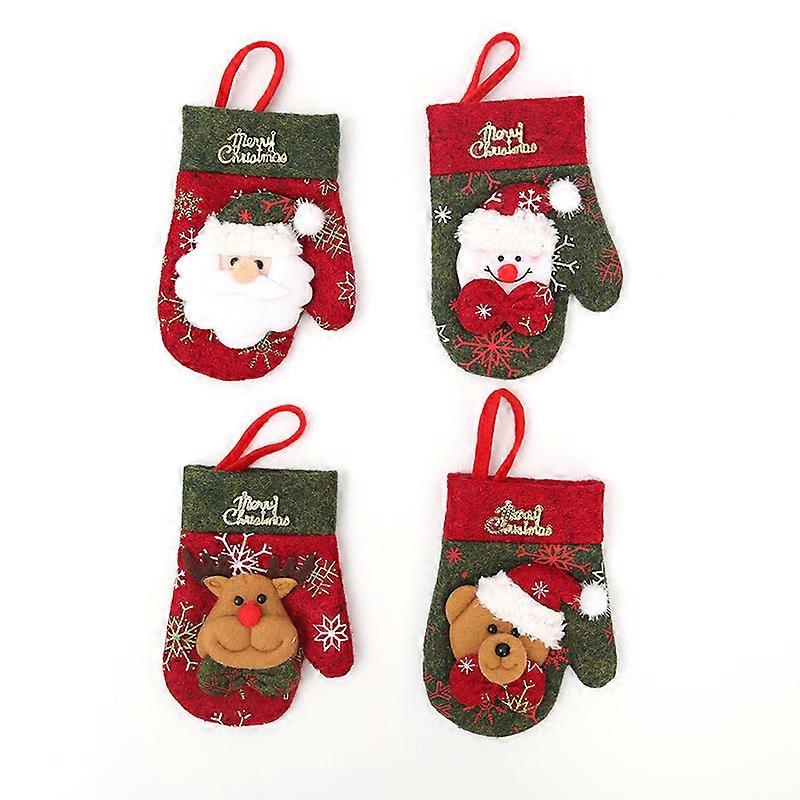 4 Christmas Sets Utensils Set tableware set knife and fork set gift bag