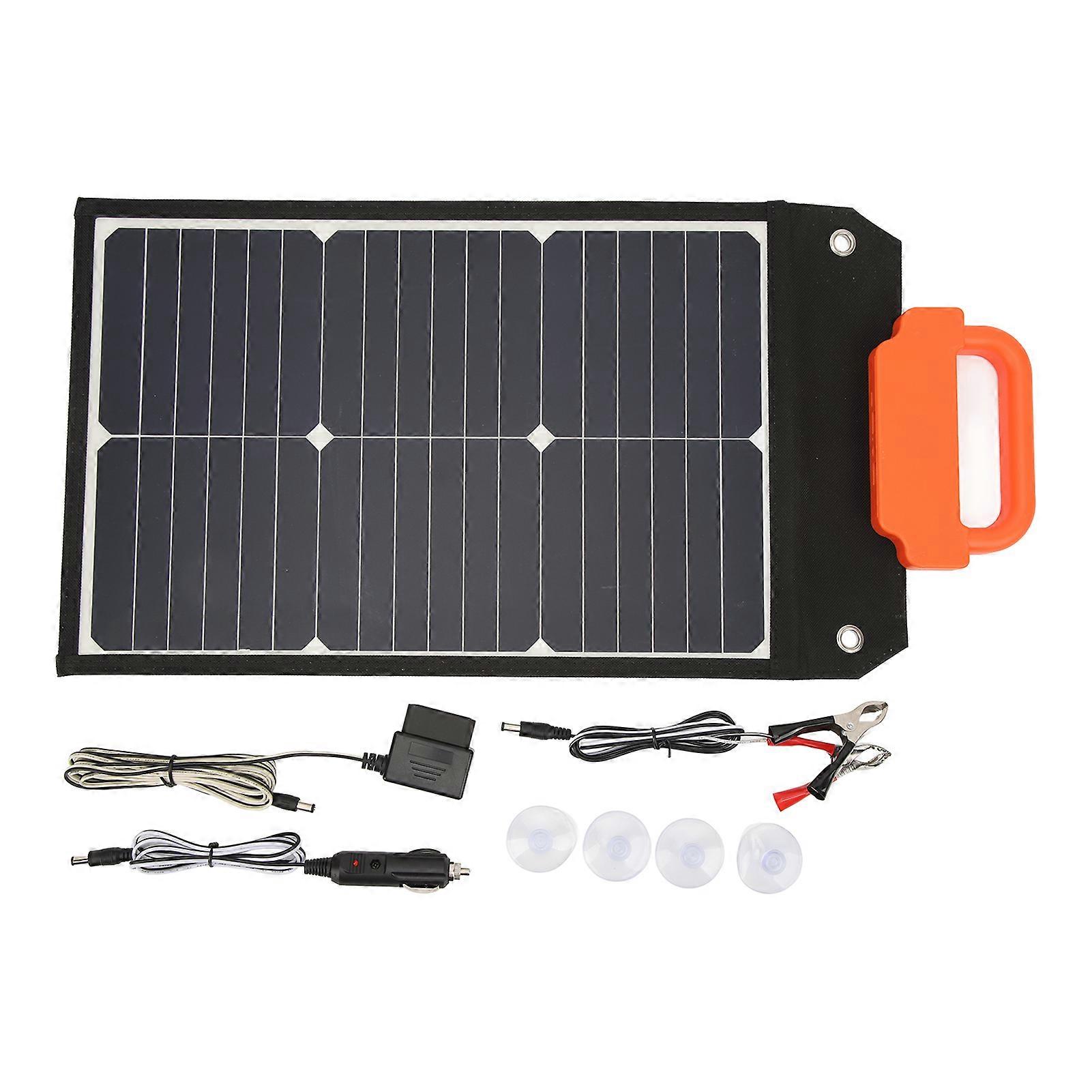 Portable Solar Panel 100W 18V High Conversion Efficiency Fast Charging for Boat Caravan RV Camping E2U011