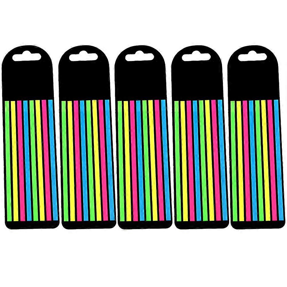 5 Sets of Household Page Markers Fluorescence Reading Strips Portable Sentence Markers
