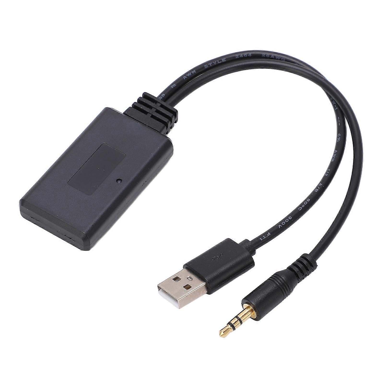 3.5mm Car Wireless Bluetooth Receiver Music Player AUX USB Adapter Universal for Auto Radio Stereo