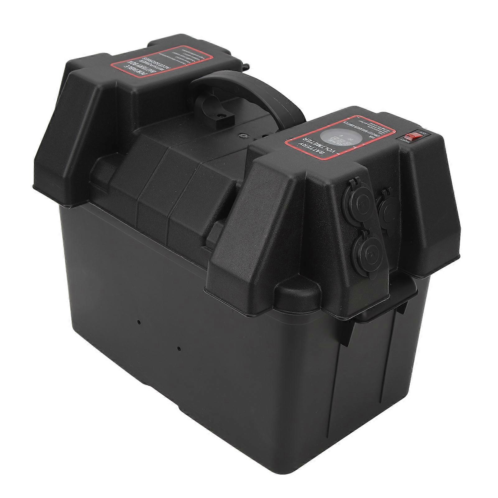 Trolling Motor Plastic Power Center Station Battery Box USB 12V