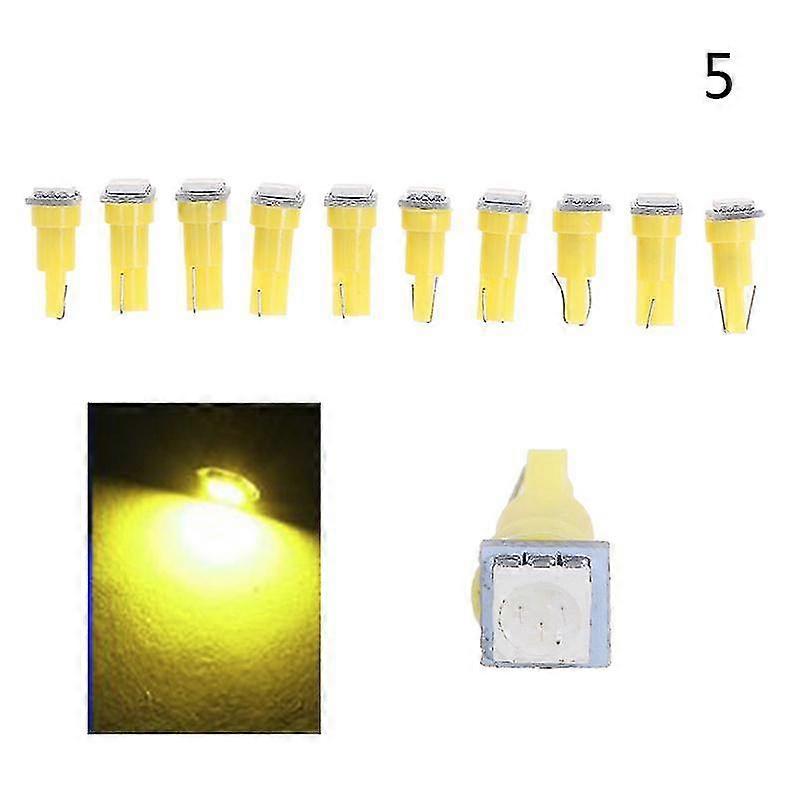 Exquisite 50pcs Led T5 5050 Meter Bulb 12v Dc Led Car Auto Meter Light