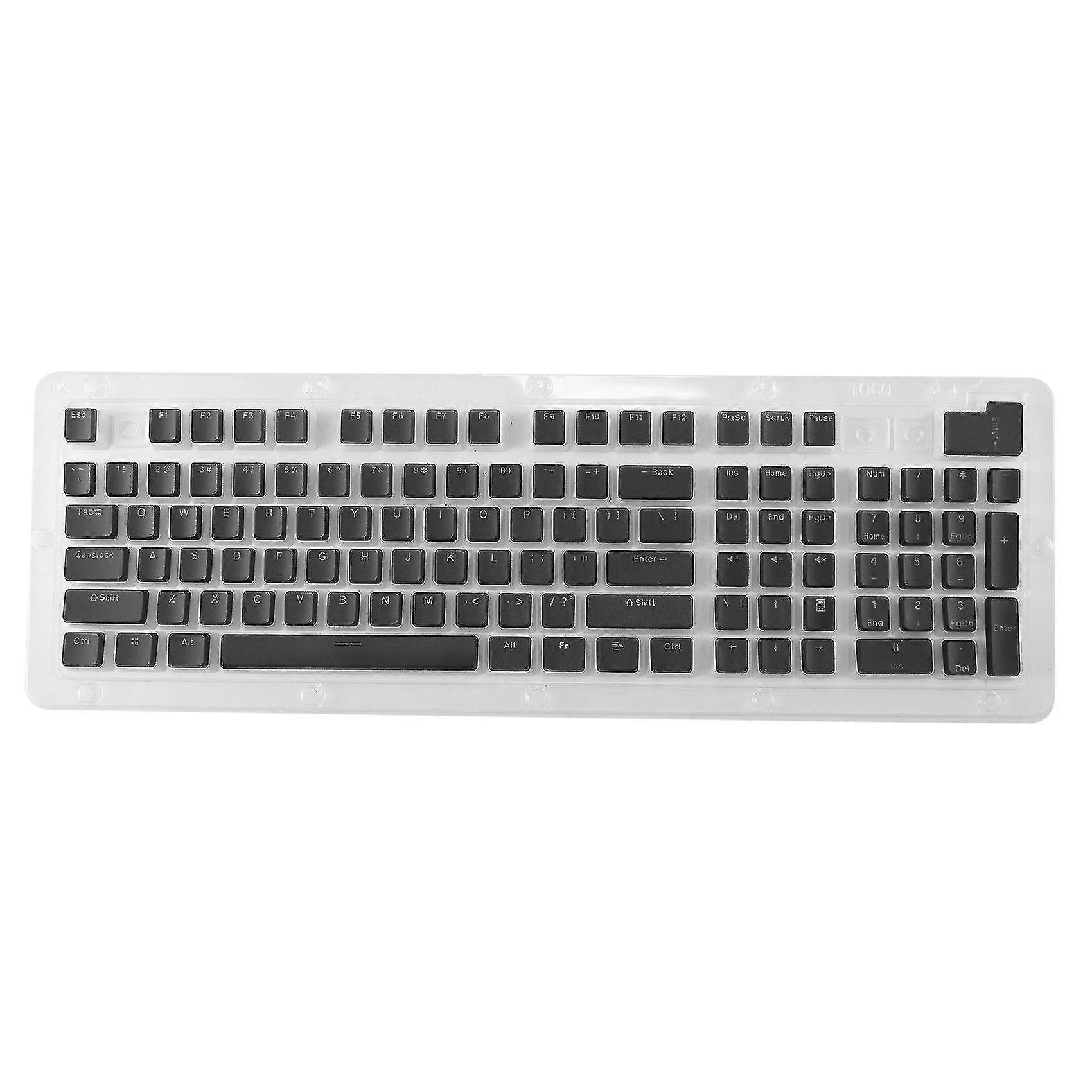 Double Lens Backlit Pbt Pudding Keycap Set, Suitable Compatible Conventional 104 Keyboard_Feb