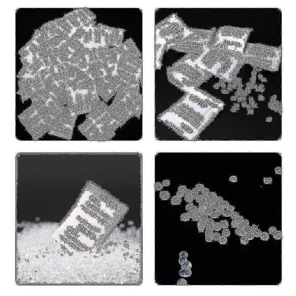 100 X (1/2 Grammo) Nuovi Deumidificatori Ricaricabili In Gel Di Silice, Pacchetti Di Essiccante Tyvek, Grado Alimentare E Farmaceutico, Funziona In Barattoli Di Vetro E Sacchetti Di Mylar - Italia - Foto 2