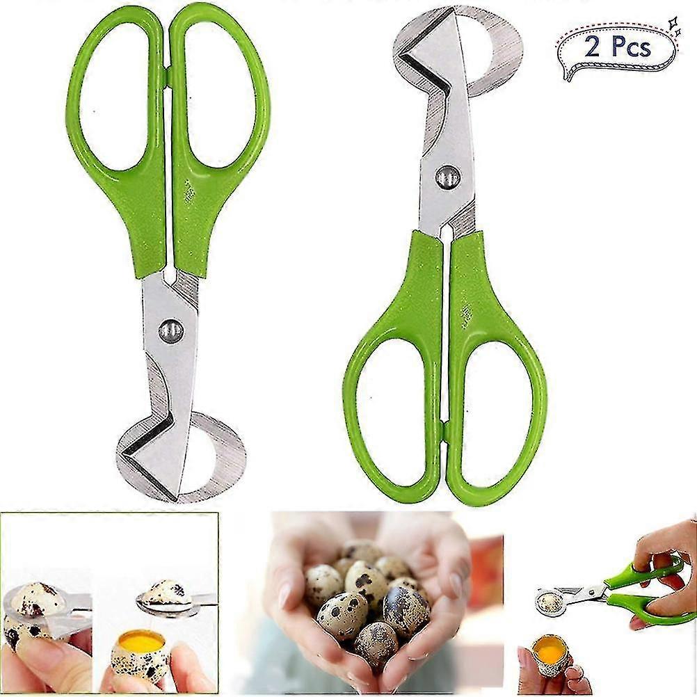 2Pcs Quail Egg Scissors, Stainless Steel Eggshell Cutting Scissors, Egg Shell Opener for Home, Restaurant, Kitchen