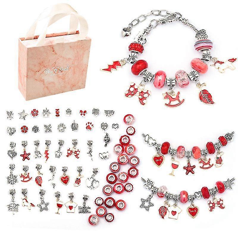 Charm Bracelet Making Kit Diy Craft Jewelry Gift Set For Kids Girls Teens