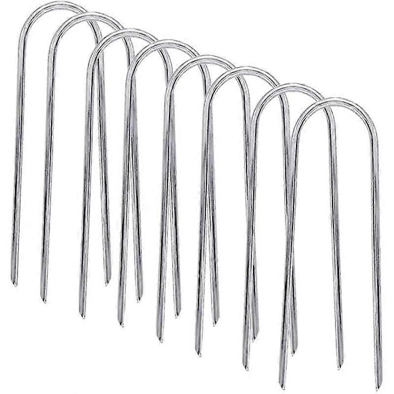 Barsinfi Trampolines Wind Stakes Heavy Duty U Type Sharp Ends Ground Anchor,6 Inch