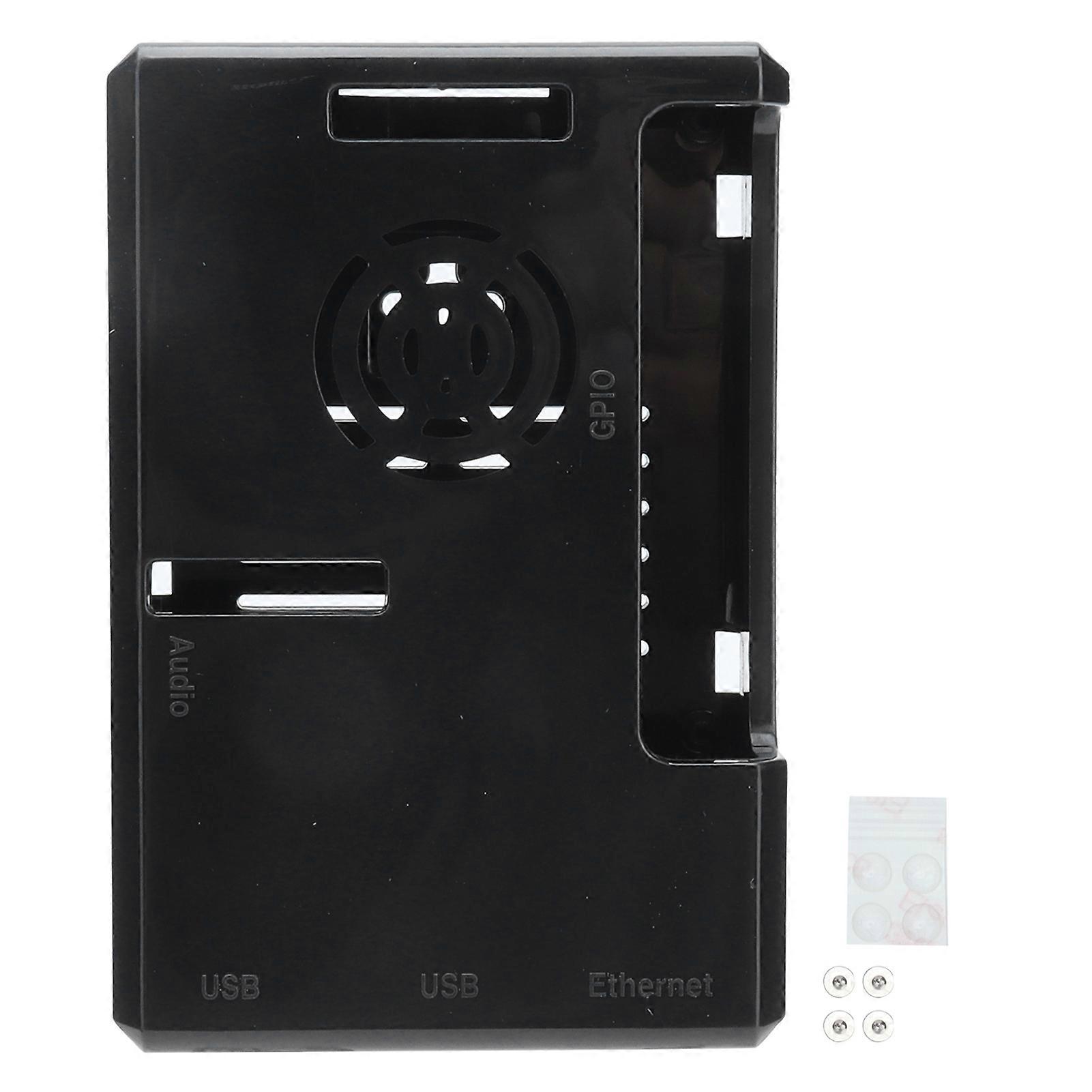 Custodia per Raspberry Pi 4 Modello B Custodia in ABS Guscio di raffreddamento del microcomputer con tappetino antiscivolo