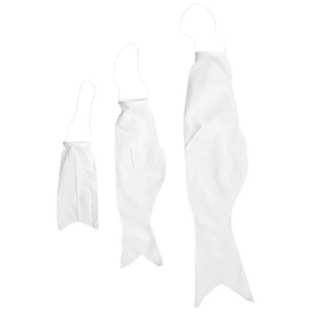 3 pcs Japanese DIY Carp Flag Blank Japanese Fish Windsock Japanese Blank Koinobori Windsock