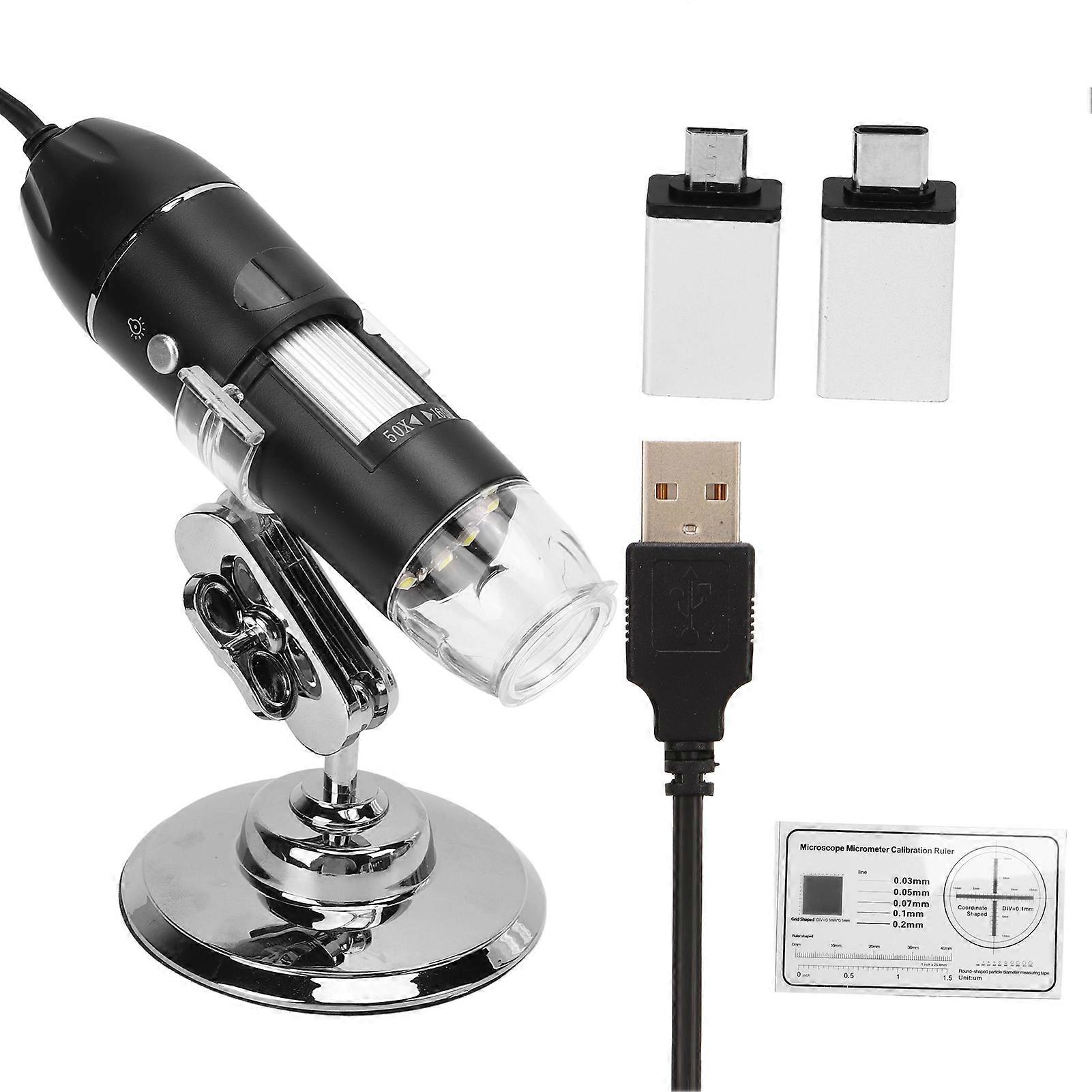 1600X Digitale Microscoop Flexibele Roterende Elektronische Microscoop met 8 LED voor Android-telefoon en computer