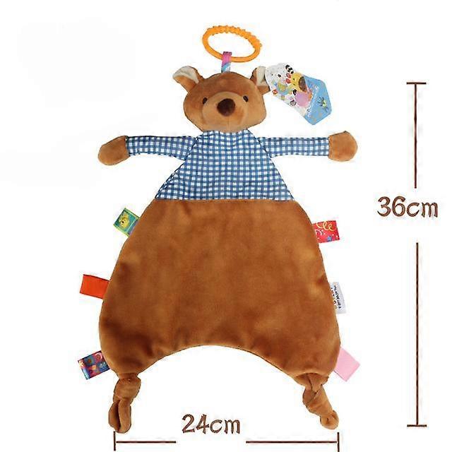 Baby Towel Infant Animal Soothe Appease Towel Soft Soothe Towel with Rattle Rabbit Monkey Bear Stuffed Comforting Toys Gift