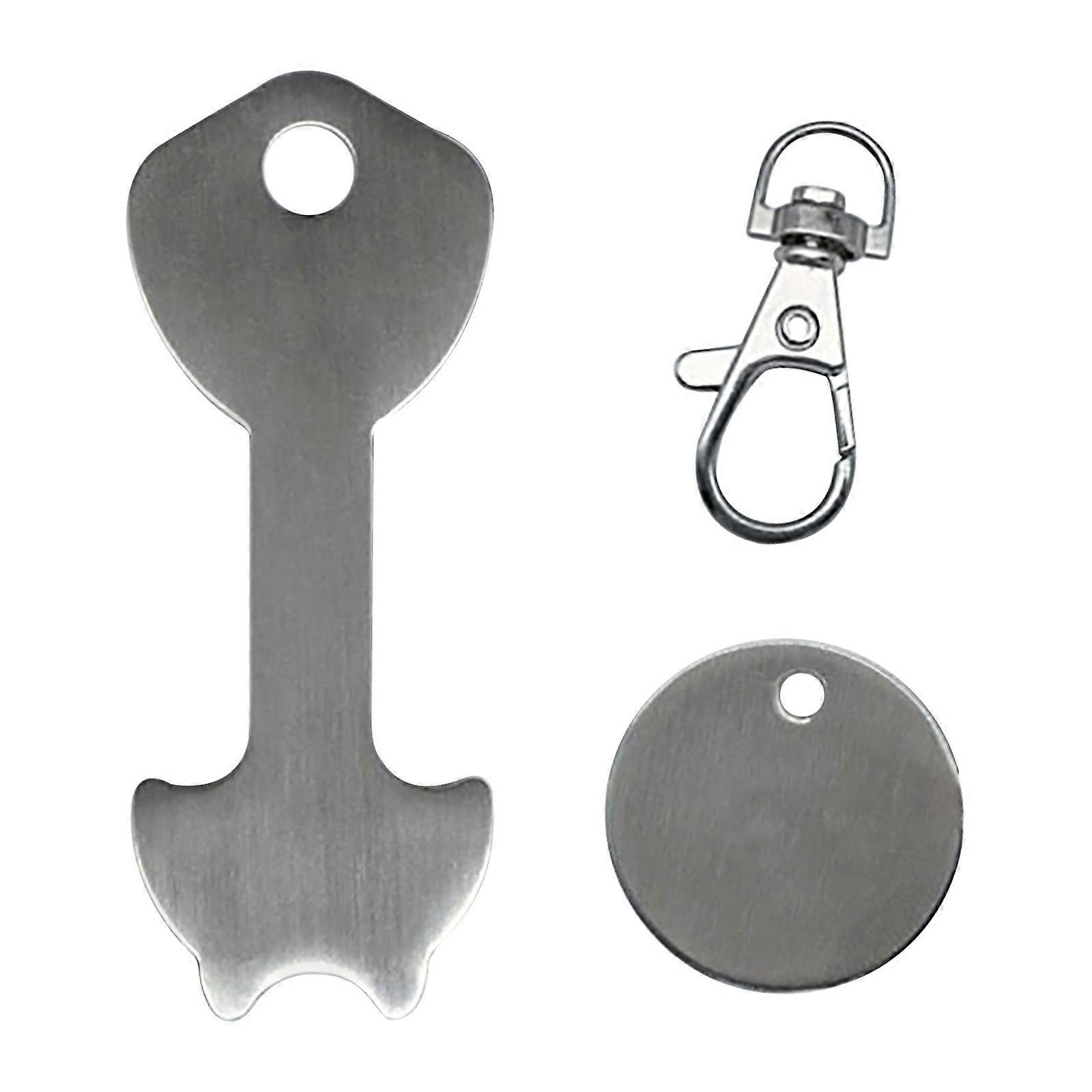 Breloc multifunctional, Metal/Aliaj, Argintiu