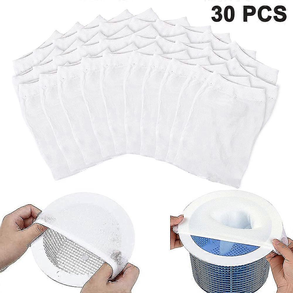 Pool Skimmer Socks, Durable Filters Of Swimming Pools White,30pcs-Yvan